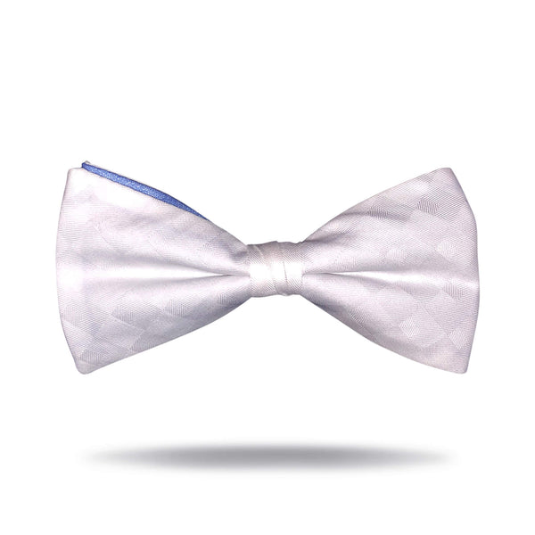 White & Light Blue Bow Tie